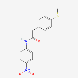 molecular formula C15H14N2O3S B2951607 2-(4-(methylthio)phenyl)-N-(4-nitrophenyl)acetamide CAS No. 941930-22-9