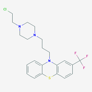 molecular formula C22H25ClF3N3S B295161 10-[3-[4-(2-Chloroethyl)-1-piperazinyl]propyl]-2-(trifluoromethyl)phenothiazine CAS No. 83016-35-7
