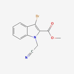 molecular formula C12H9BrN2O2 B2951611 Methyl 3-bromo-1-(cyanomethyl)-1H-indole-2-carboxylate CAS No. 924869-15-8