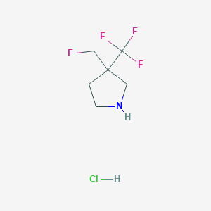 3-(Fluoromethyl)-3-(trifluoromethyl)pyrrolidine hydrochloride