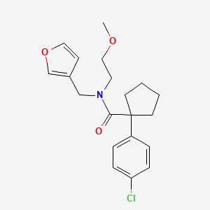 1-(4-chlorophenyl)-N-(furan-3-ylmethyl)-N-(2-methoxyethyl)cyclopentanecarboxamide