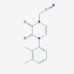 2-[4-(2,3-Dimethylphenyl)-2,3-dioxopyrazin-1-yl]acetonitrile