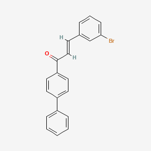 molecular formula C21H15BrO B2951619 (E)-3-(3-bromophenyl)-1-(4-phenylphenyl)prop-2-en-1-one CAS No. 1046051-15-3
