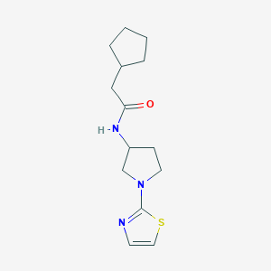 2-cyclopentyl-N-(1-(thiazol-2-yl)pyrrolidin-3-yl)acetamide