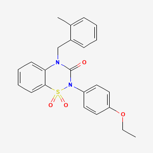 molecular formula C23H22N2O4S B2951623 2-(4-ethoxyphenyl)-4-(2-methylbenzyl)-2H-1,2,4-benzothiadiazin-3(4H)-one 1,1-dioxide CAS No. 867040-80-0