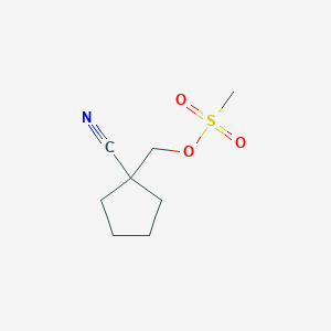 molecular formula C8H13NO3S B2951631 (1-Cyanocyclopentyl)methyl methanesulfonate CAS No. 1267231-63-9