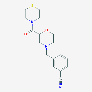 3-[[2-(Thiomorpholine-4-carbonyl)morpholin-4-yl]methyl]benzonitrile