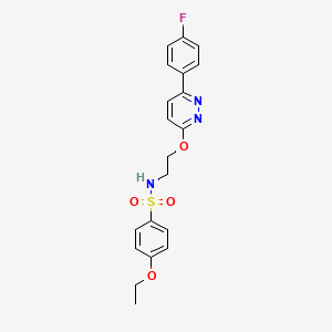 molecular formula C20H20FN3O4S B2951666 4-ethoxy-N-(2-((6-(4-fluorophenyl)pyridazin-3-yl)oxy)ethyl)benzenesulfonamide CAS No. 920193-73-3