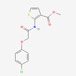 molecular formula C14H12ClNO4S B2951667 Methyl 2-(2-(4-chlorophenoxy)acetamido)thiophene-3-carboxylate CAS No. 896680-33-4