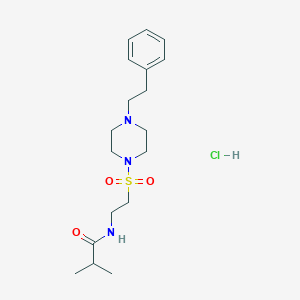 N-(2-((4-phenethylpiperazin-1-yl)sulfonyl)ethyl)isobutyramide hydrochloride