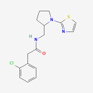 2-(2-chlorophenyl)-N-((1-(thiazol-2-yl)pyrrolidin-2-yl)methyl)acetamide