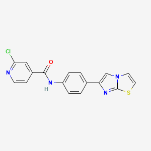 2-chloro-N-(4-{imidazo[2,1-b][1,3]thiazol-6-yl}phenyl)pyridine-4-carboxamide