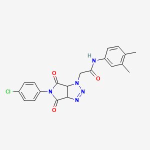 2-[5-(4-chlorophenyl)-4,6-dioxo-4,5,6,6a-tetrahydropyrrolo[3,4-d][1,2,3]triazol-1(3aH)-yl]-N-(3,4-dimethylphenyl)acetamide