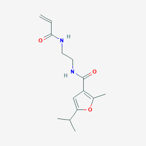 2-Methyl-5-propan-2-yl-N-[2-(prop-2-enoylamino)ethyl]furan-3-carboxamide