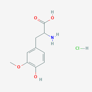 molecular formula C10-H13-N-O4.Cl-H B029518 盐酸2-氨基-3-(4-羟基-3-甲氧基苯基)丙酸 CAS No. 91013-37-5