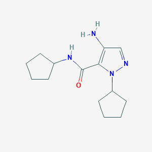 molecular formula C14H22N4O B2951823 4-Amino-N,1-dicyclopentyl-1H-pyrazole-5-carboxamide CAS No. 2101199-72-6