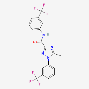 5-methyl-N,1-bis[3-(trifluoromethyl)phenyl]-1H-1,2,4-triazole-3-carboxamide