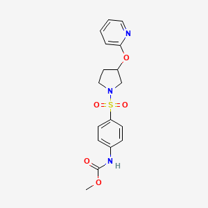 Methyl (4-((3-(pyridin-2-yloxy)pyrrolidin-1-yl)sulfonyl)phenyl)carbamate