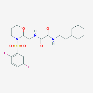 B2951871 N-[2-(cyclohexen-1-yl)ethyl]-N'-[[3-(2,5-difluorophenyl)sulfonyl-1,3-oxazinan-2-yl]methyl]oxamide CAS No. 872976-61-9