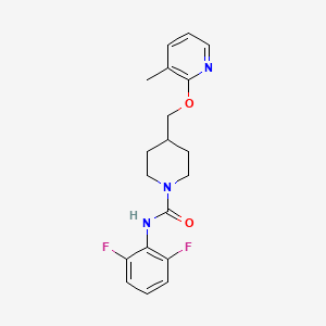 B2951886 N-(2,6-Difluorophenyl)-4-[(3-methylpyridin-2-yl)oxymethyl]piperidine-1-carboxamide CAS No. 2379988-86-8