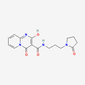 molecular formula C16H18N4O4 B2951918 2-hydroxy-4-oxo-N-(3-(2-oxopyrrolidin-1-yl)propyl)-4H-pyrido[1,2-a]pyrimidine-3-carboxamide CAS No. 886900-73-8
