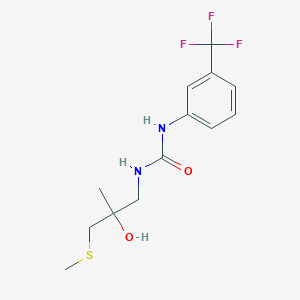 molecular formula C13H17F3N2O2S B2951920 1-(2-Hydroxy-2-methyl-3-(methylthio)propyl)-3-(3-(trifluoromethyl)phenyl)urea CAS No. 1396806-41-9