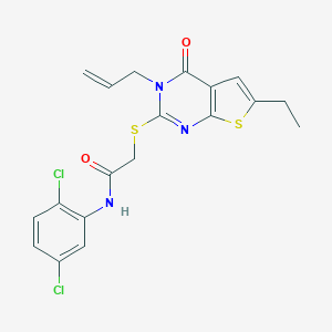 2-[(3-allyl-6-ethyl-4-oxo-3,4-dihydrothieno[2,3-d]pyrimidin-2-yl)thio]-N-(2,5-dichlorophenyl)acetamide