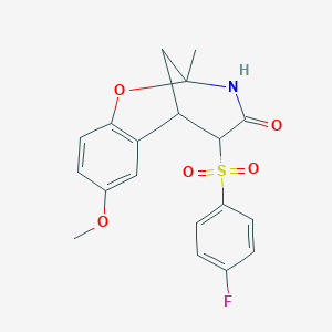 12-(4-Fluorobenzenesulfonyl)-4-methoxy-9-methyl-8-oxa-10-azatricyclo[7.3.1.0^{2,7}]trideca-2,4,6-trien-11-one