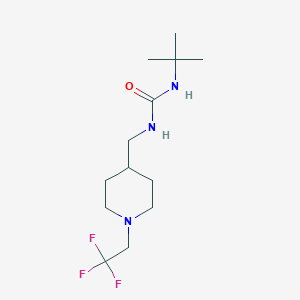 molecular formula C13H24F3N3O B2951956 1-Tert-butyl-3-[[1-(2,2,2-trifluoroethyl)piperidin-4-yl]methyl]urea CAS No. 2310199-41-6