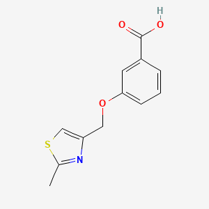 molecular formula C12H11NO3S B2951958 3-[(2-methyl-1,3-thiazol-4-yl)methoxy]benzoic Acid CAS No. 874623-36-6
