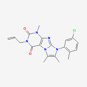 molecular formula C20H20ClN5O2 B2951962 3-allyl-8-(5-chloro-2-methylphenyl)-1,6,7-trimethyl-1H-imidazo[2,1-f]purine-2,4(3H,8H)-dione CAS No. 887460-03-9
