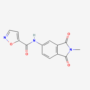 molecular formula C13H9N3O4 B2951970 N-(2-methyl-1,3-dioxoisoindolin-5-yl)isoxazole-5-carboxamide CAS No. 919759-42-5