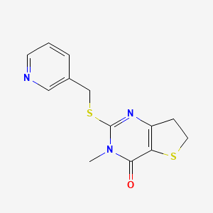 3-Methyl-2-(pyridin-3-ylmethylsulfanyl)-6,7-dihydrothieno[3,2-d]pyrimidin-4-one
