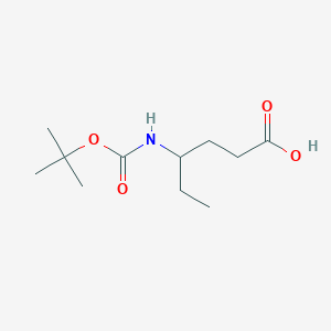 molecular formula C11H21NO4 B2951979 4-((tert-Butoxycarbonyl)amino)hexanoic acid CAS No. 1860404-97-2