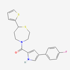 (4-(4-fluorophenyl)-1H-pyrrol-2-yl)(7-(thiophen-2-yl)-1,4-thiazepan-4-yl)methanone