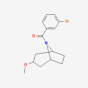 (3-bromophenyl)((1R,5S)-3-methoxy-8-azabicyclo[3.2.1]octan-8-yl)methanone