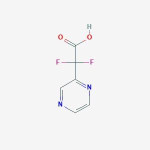 molecular formula C6H4F2N2O2 B2951988 2,2-Difluoro-2-(pyrazin-2-yl)acetic acid CAS No. 1342462-39-8