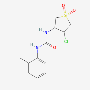 molecular formula C12H15ClN2O3S B2951995 1-(4-Chloro-1,1-dioxidotetrahydrothiophen-3-yl)-3-(o-tolyl)urea CAS No. 946359-50-8