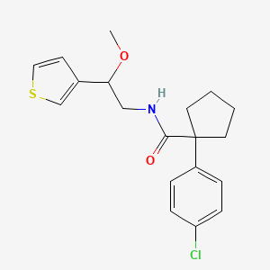 1-(4-chlorophenyl)-N-(2-methoxy-2-(thiophen-3-yl)ethyl)cyclopentanecarboxamide