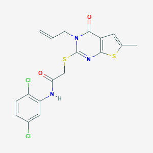 2-[(3-allyl-6-methyl-4-oxo-3,4-dihydrothieno[2,3-d]pyrimidin-2-yl)thio]-N-(2,5-dichlorophenyl)acetamide