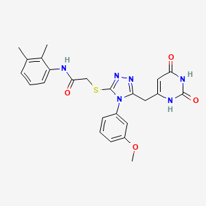 N-(2,3-dimethylphenyl)-2-[[5-[(2,4-dioxo-1H-pyrimidin-6-yl)methyl]-4-(3-methoxyphenyl)-1,2,4-triazol-3-yl]sulfanyl]acetamide