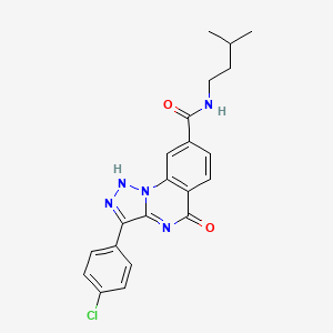 3-(4-chlorophenyl)-N-(3-methylbutyl)-5-oxo-4,5-dihydro[1,2,3]triazolo[1,5-a]quinazoline-8-carboxamide