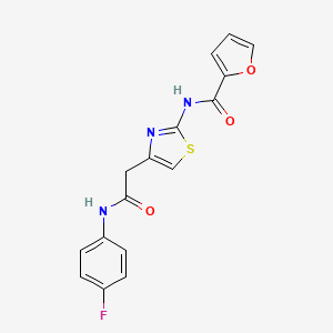 N-(4-(2-((4-fluorophenyl)amino)-2-oxoethyl)thiazol-2-yl)furan-2-carboxamide