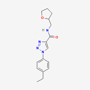 molecular formula C16H20N4O2 B2952015 1-(4-ethylphenyl)-N-(tetrahydrofuran-2-ylmethyl)-1H-1,2,3-triazole-4-carboxamide CAS No. 1326934-80-8