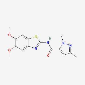 N-(5,6-dimethoxybenzo[d]thiazol-2-yl)-1,3-dimethyl-1H-pyrazole-5-carboxamide