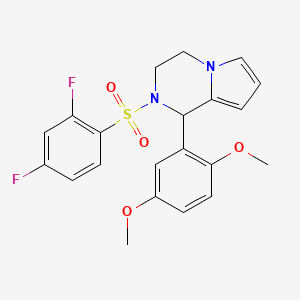 2-((2,4-Difluorophenyl)sulfonyl)-1-(2,5-dimethoxyphenyl)-1,2,3,4-tetrahydropyrrolo[1,2-a]pyrazine