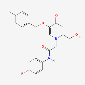 N-(4-fluorophenyl)-2-(2-(hydroxymethyl)-5-((4-methylbenzyl)oxy)-4-oxopyridin-1(4H)-yl)acetamide