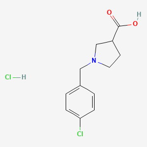 1-[(4-Chlorophenyl)methyl]pyrrolidine-3-carboxylic acid hydrochloride