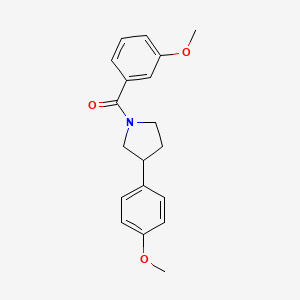 molecular formula C19H21NO3 B2952040 (3-Methoxyphenyl)(3-(4-methoxyphenyl)pyrrolidin-1-yl)methanone CAS No. 1211191-41-1