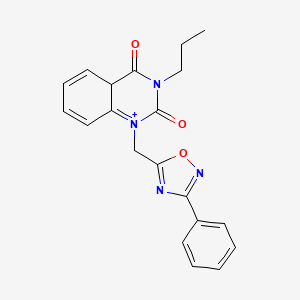 molecular formula C20H18N4O3 B2952055 1-[(3-Phenyl-1,2,4-oxadiazol-5-yl)methyl]-3-propyl-1,2,3,4-tetrahydroquinazoline-2,4-dione CAS No. 2191405-01-1